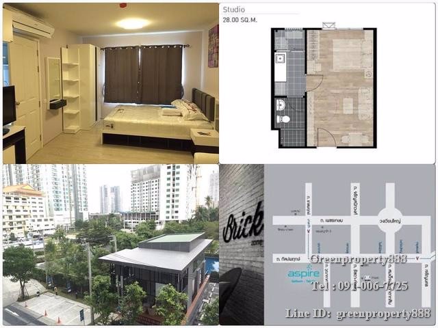 ให้เช่าคอนโด-8900-แอสปาย-สาทร-ตากสิน-บริค-โซน-ใกล้-bts-สถานีวุฒากาศ-ขนาด-28-ตรม-1-นอน-1-น้ำ