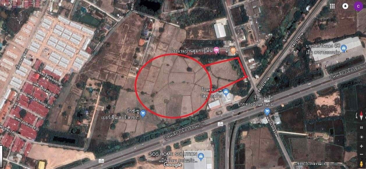 ขายที่ดินเปล่า17ไร่1งานทำเลดีติดถนนสาธารณะน้ำ-ไฟ-โทรศัพท์เข้าถึงอยู่ภายในแหล่งชุมชนอเมือง-จขอนแก่น