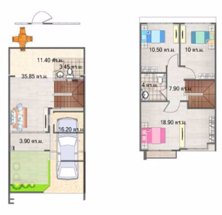 ขายทาวน์เฮ้าส์-มพิศาล-บางขุนเทียน14-ใกล้เซ็น2