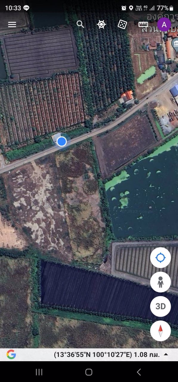 ขายที่เปล่า11ไร่ติดถนนทางหลวงชนบท-บ้านแพ้ว-กระทุ่มแบน