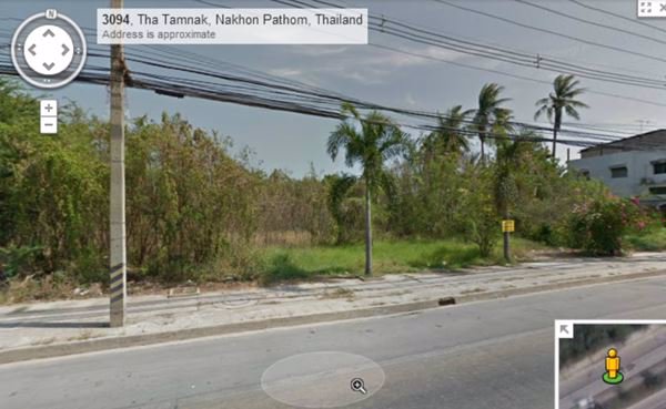 ขายที่ดินเปล่า-นครชัยศรี-แบ่งขายได้-รูปสี่เหลี่ยม-หน้ากว้างติดถนน-111-เมตร-ลึก-90-เมตร