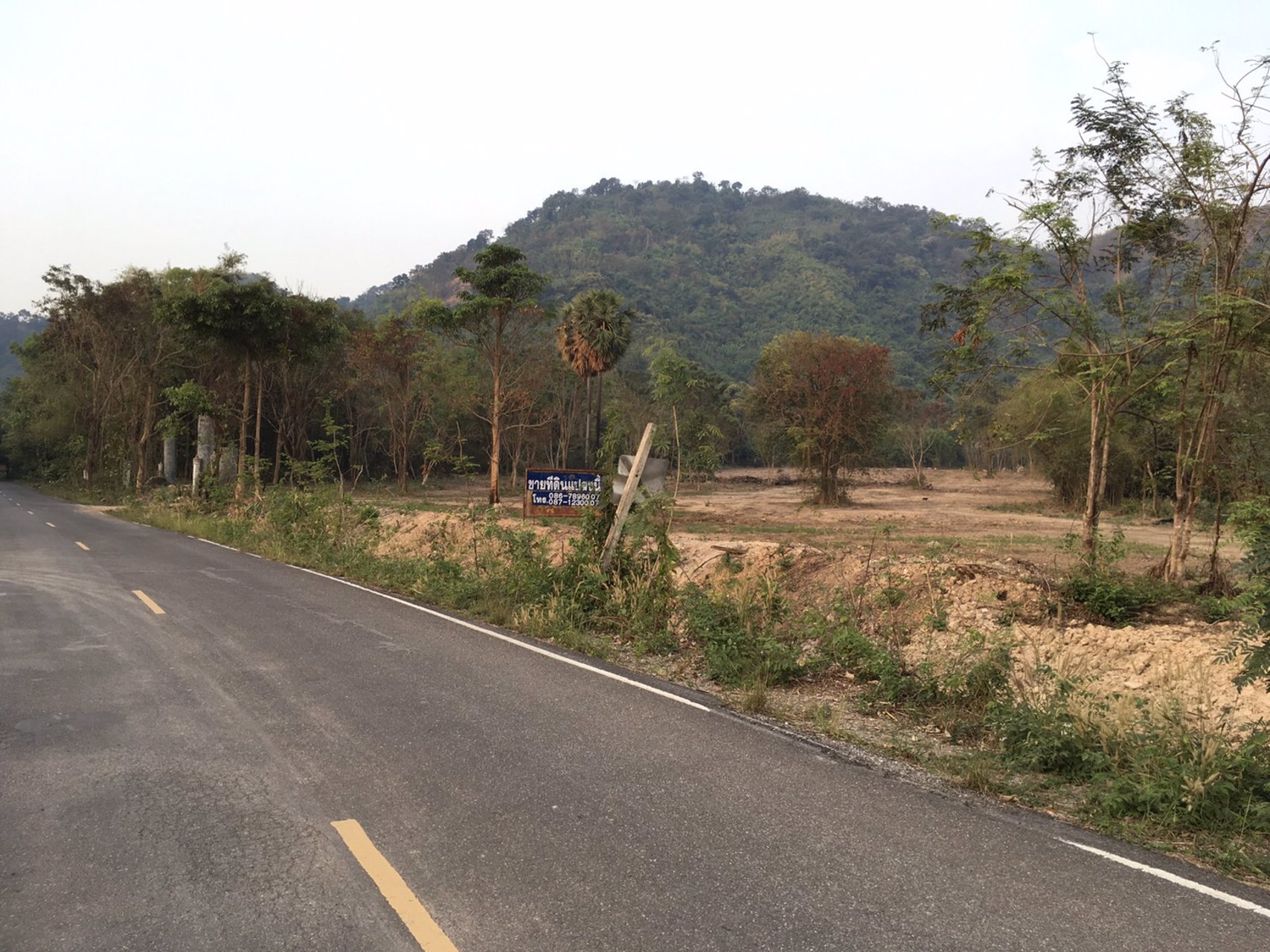 ขายที่ดินติดเนินเขา-ด้านหน้าติดถนนดำ