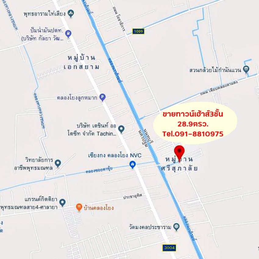 ขายบ้านแฝด-289-ตรว-มศรีสุภาลัย-บ้านใหม่-ศาลายา-บางใหญ่-นนทบุรี-บ้านเปล่า-ถนนเมน