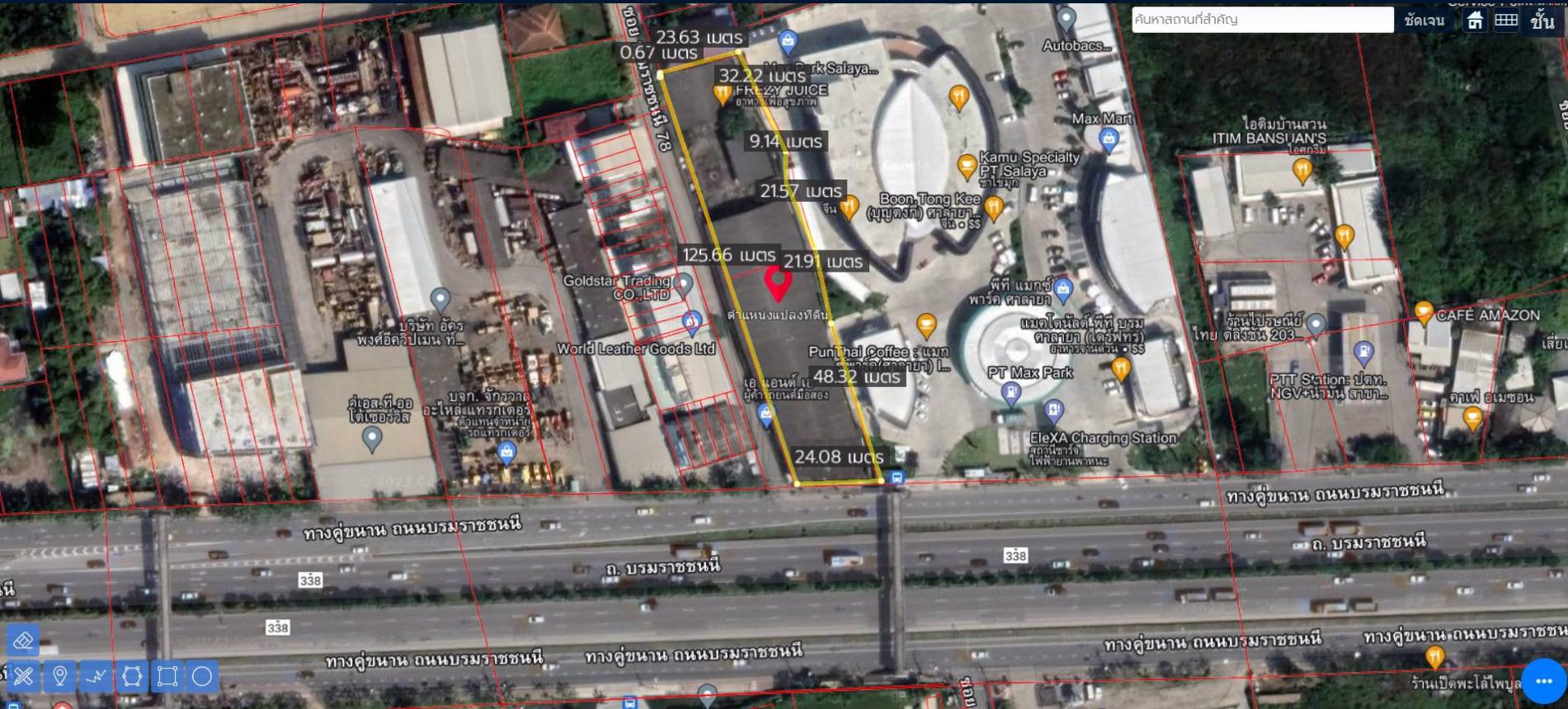 ขายที่ดินติดถนนบรมราชชนนี-ติด2ด้านพร้อมสิ่งปลูกสร้าง