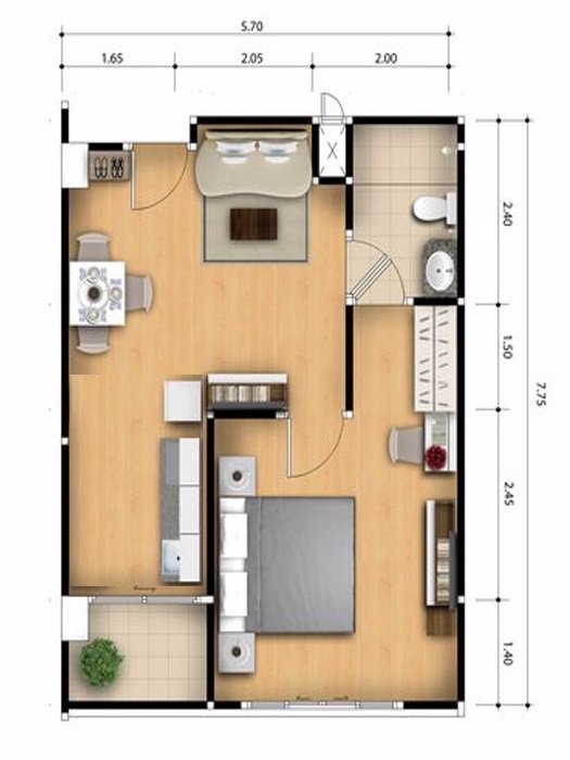 ขายคอนโด-เชียงใหม่-วิวเพลส-2-ชั้น-8-พื้นที่-49-ตรม-วิวดอยสุเทพ