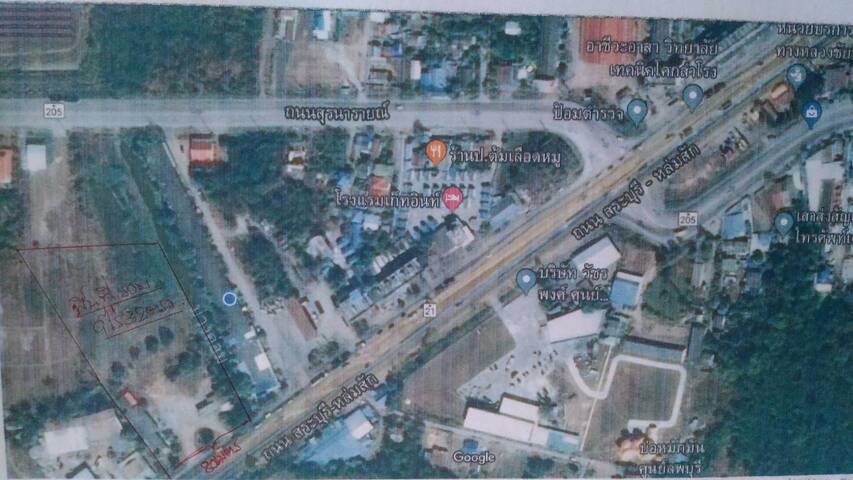 ขายที่ดินพร้อมอาคารชั้นเดี่ยว-พื้นที่-9-ไร่-32-ตารางวา-หน้ากว้างติดถนนสระบุรี-หล่มสักกว้าง-75-เมตร