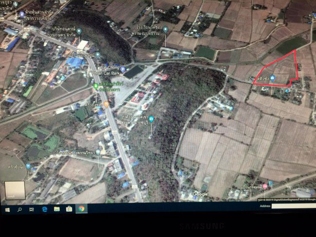 ขายที่ดิน-16ไร่-2งาน-24ตรว-หลังถ้ำค้างคาว-สถานที่ท่องเที่ยว-ติดถนน-2ด้าน-อโพธาราม-จราชบุรี