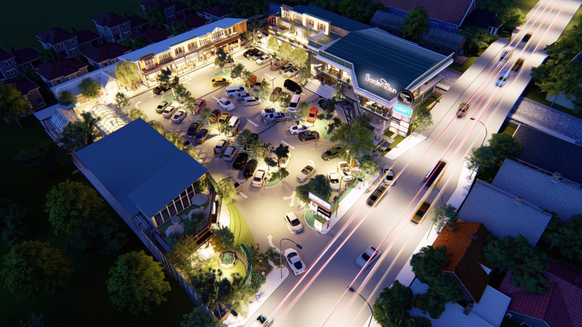 พื้นที่ร้านอาหารให้เช่า-ร้านค้าให้เช่า-โครงการ-gardentown-ติดถนนประชาอุทิศ-ทุ่งครุ-ย่านหมู่บ้าน