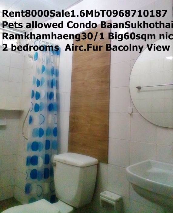 เช่า7500กว้าง60ตรมคอนโด2-ห้องนอน-เฟอร์ครบ-แอร์-line0968710187บ้านสุโขทัยคอนโดใกล้-มรามคำแหง1