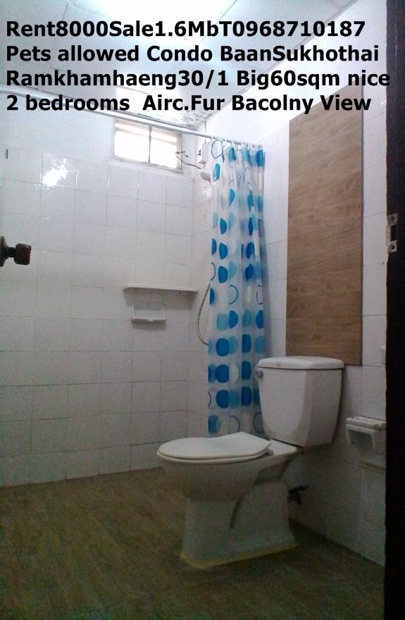 เช่า7500กว้าง60ตรมคอนโด2-ห้องนอน-เฟอร์ครบ-แอร์-line0968710187บ้านสุโขทัยคอนโดใกล้-มรามคำแหง1