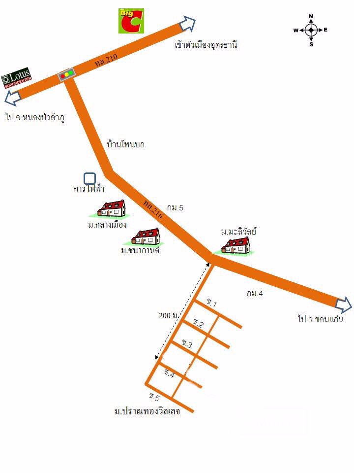 ขายทาวเฮ้าส์หลังมุม-มปราณทองวิลเลจ-จอุดร