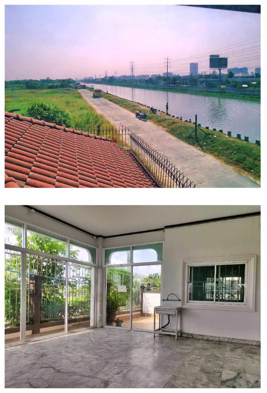 ขายบ้านเดี่ยว-2-ชั้น-ติดคลองประปา-เขตดอนเมือง-เนื้อที่-85-ตรว-ขณะนี้มีถนนใหญ่กำลังตัดผ่านหน้าบ้าน