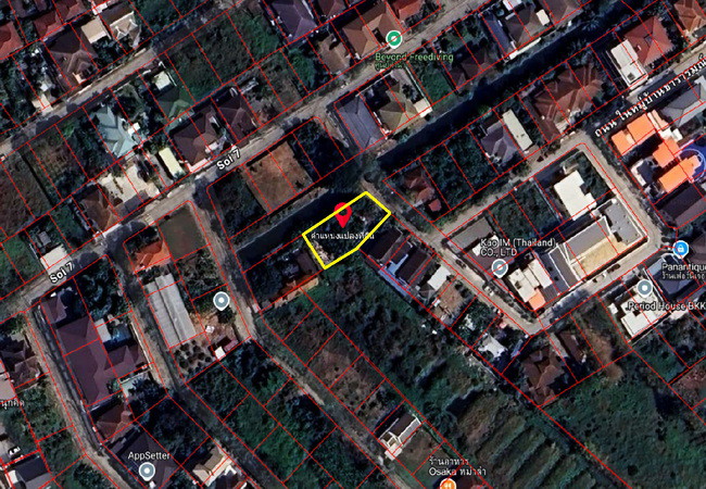 ขายที่ดิน-หมู่บ้านธารารมณ์-ซอยรามคําแหง-150-เนื้อที่-143-ตรว-ถมแล้ว