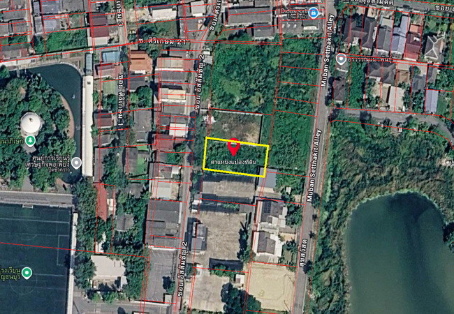 ขายที่ดิน-ซอยศิริเกษม-1-เขตบางแค-กรุงเทพมหานคร-เนื้อที่-218-ตรว-สี่เหลี่ยมสวย