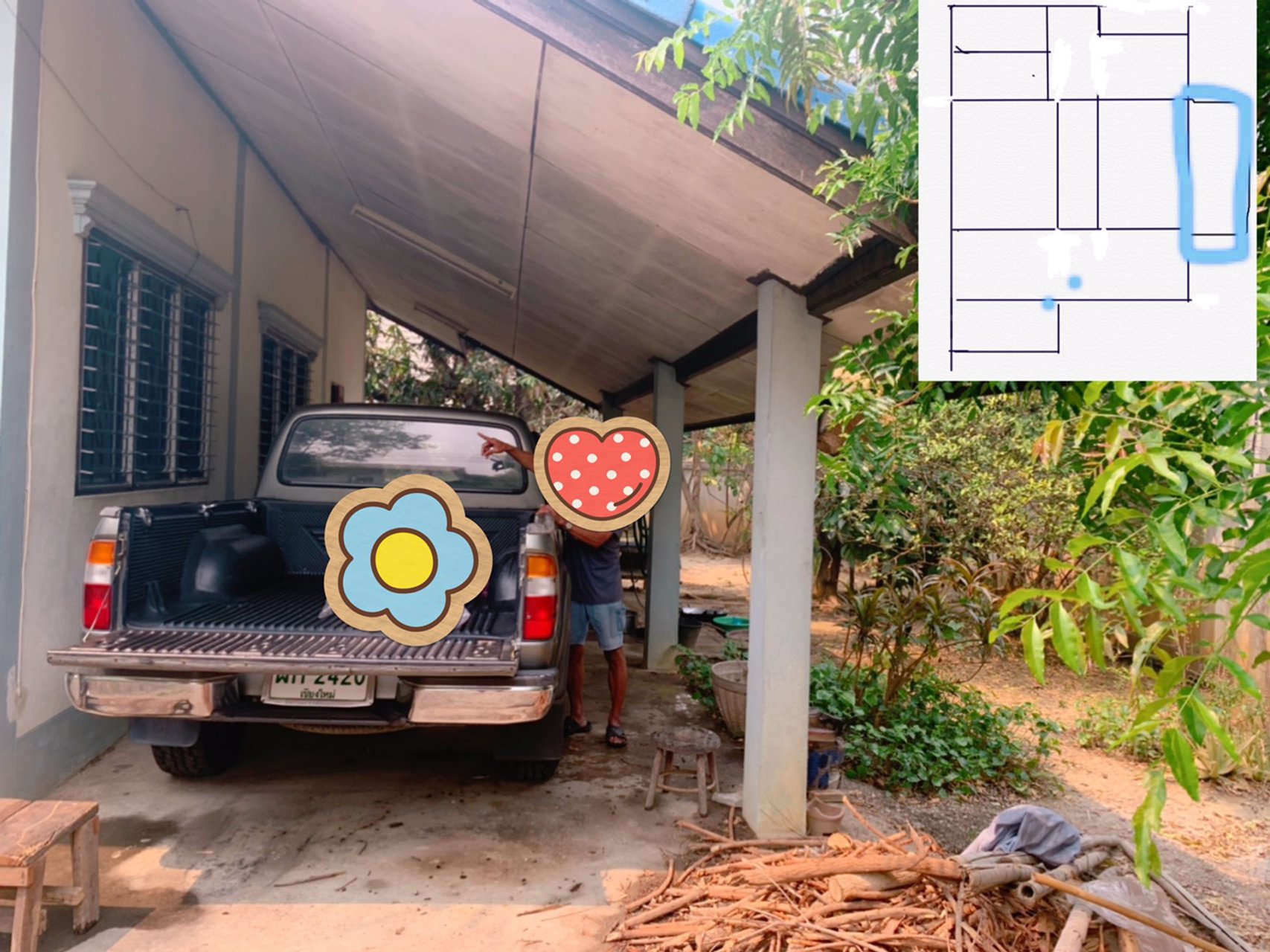 ขายบ้านชั้นเดียว-3490000-บาท-128-ตารางวา-สันทราย-ห่างจากเซ็นทรัลเฟส4-กม