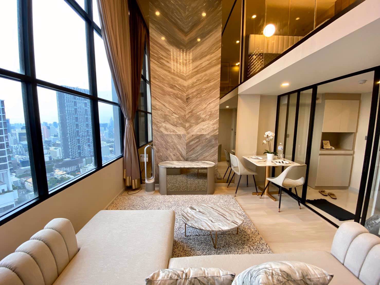 เช่า-knightsbridge-prime-สาทร-duplex-1-bed-fl38-ใกล้-bts-ช่องนนทรี-แต่งสวย-30000-บาท