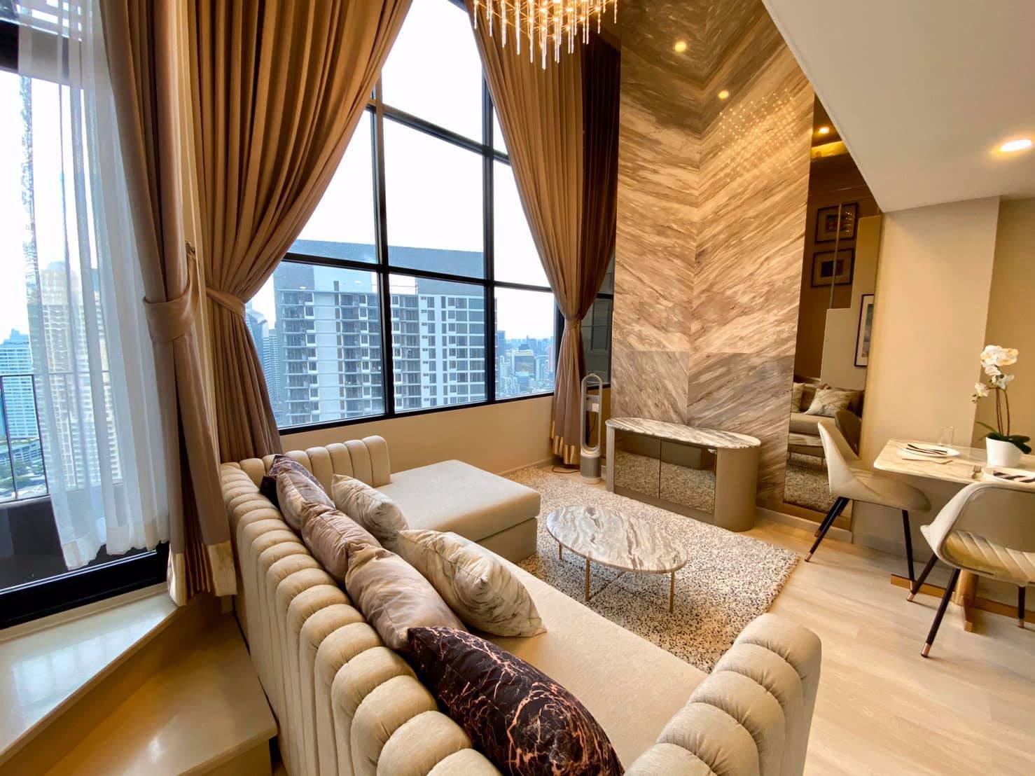เช่า-knightsbridge-prime-สาทร-duplex-1-bed-fl38-ใกล้-bts-ช่องนนทรี-แต่งสวย-30000-บาท