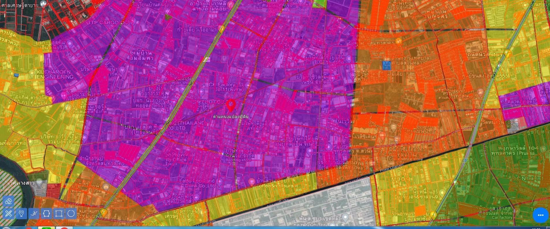 ด่วนถูกจริง-ขายที่เปล่าติดถนนผังสีม่วง-อำเภอกระทุ่มแบน