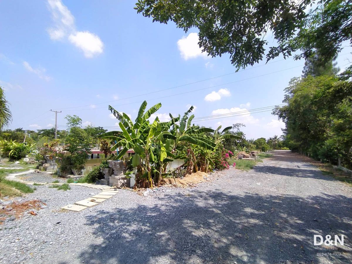 ขาย-ที่ดิน-3-ไร่ครึ่ง-ริมแม่น้ำท่าจีน-กระทุ่มแบน-สมุทรสาคร-เหมาะทำที่พัก-สวนอาหาร