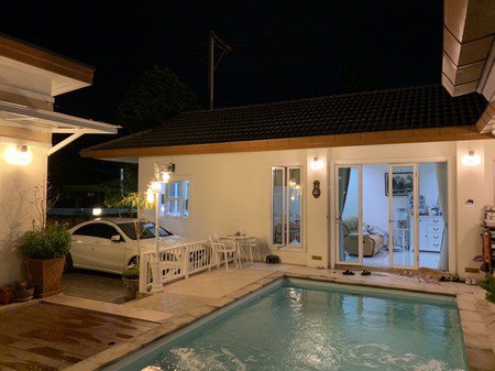 ขายบ้านเดี่ยว-สไตล์รีสอร์ทพร้อมสระว่ายส่วนตัว-82-ตรว-ใกล้โฮมโปรสันทราย-เชียงใหม่