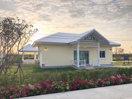 บ้านสวยริมธาร-บางเลน-บ้านเดี่ยวสไตล์โคโรเนียล-ริมน้ำ