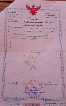 ขายที่ดินติดถนนลาดยางล้อมรั้วแล้วเรียบร้อยโฉนด-3-ใบ