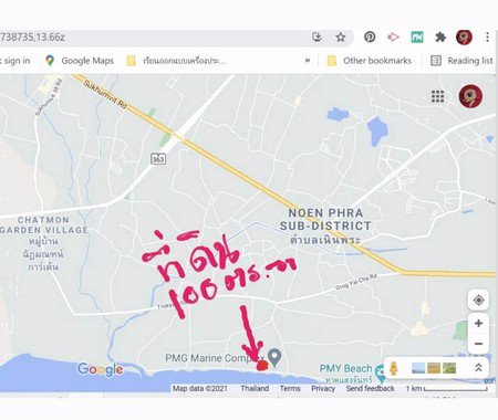 ขายด่วน-ที่ดินทำเลสวย-หาดสุชาดา-ตเนินพระ-จระยอง-ขนาด-100-ตารางวา