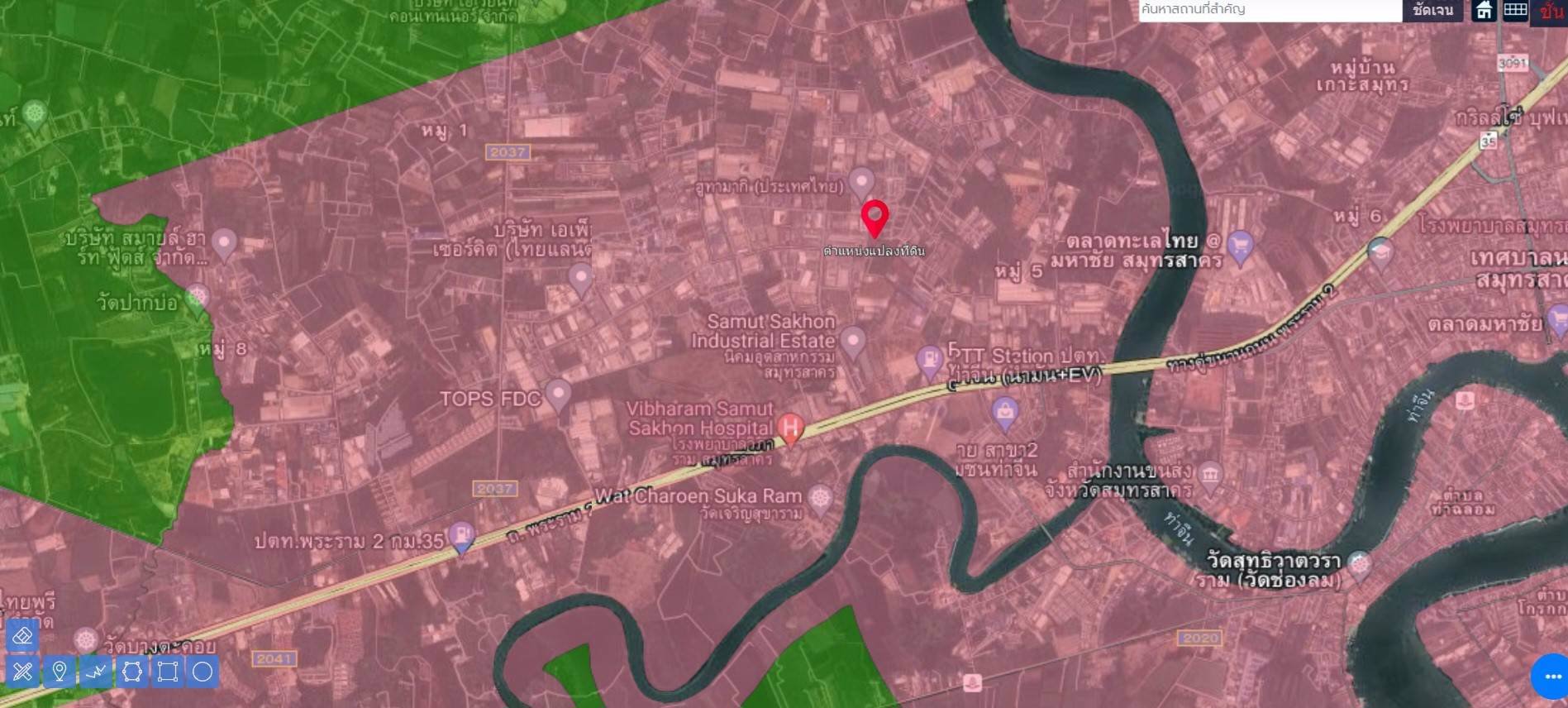 ขายที่ดินเปล่าถมแล้วติดนิคมอุตสาหกรรมสมุทรสาครซอย3ซอย5