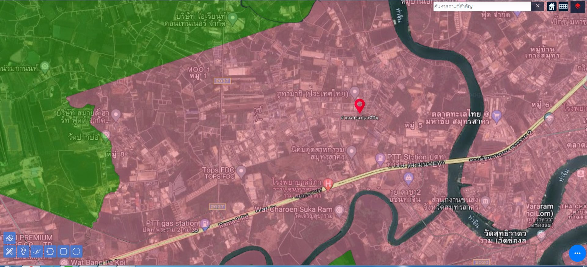 ขายที่ดินเปล่าถมแล้วติดนิคมอุตสาหกรรมสมุทรสาครซอย3-ซอย5