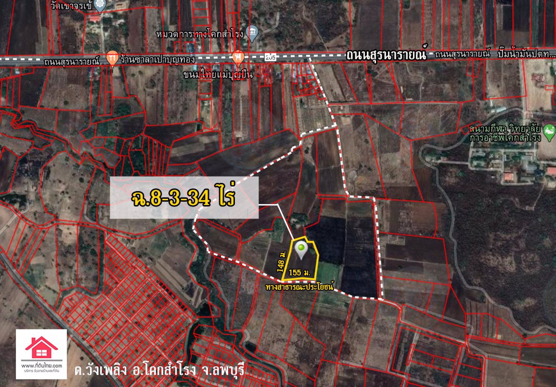 ขายที่ดินวังเพลิง-ขายที่ดินโคกสำโรง-8ไร่-3งาน-31ตรว-โฉนด-ตวังเพลิง-อโคกสำโรง-จลพบุรี-รหัส-l335