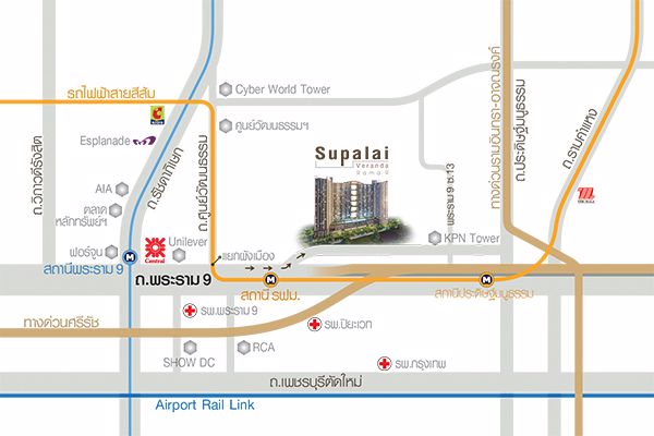 ให้เช่าคอนโด-supalai-veranda-พระราม-9-ชั้น-14-ห้องใหม่-fully-furnished