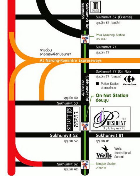 ให้เช่าคอนโด-the-president-sukhumvit-81-ชั้น-7-ใกล้bts-อ่อนนุช-fully-furnished