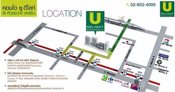 hot-price-ให้เช่าคอนโด-u-delight-ห้วยขวาง-สเตชั่น-ชั้น-4-อาคาร-a-ใกล้mrt-ห้วยขวาง-fully-furnished
