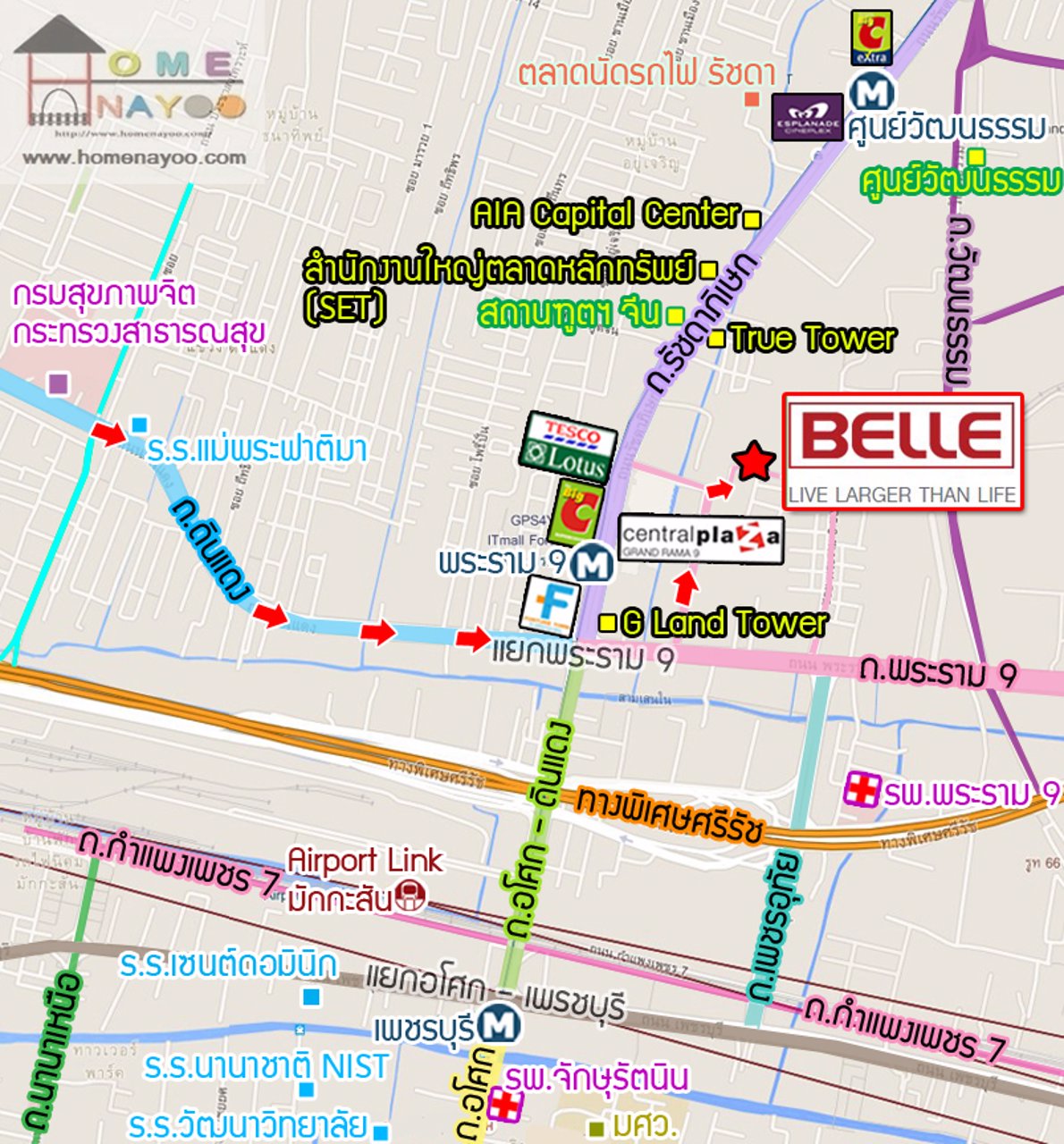ให้เช่าคอนโด-belle-grand-rama-9-ชั้น9-อาคาร-a1-ใกล้-mrt-พระราม-9-fully-furnished