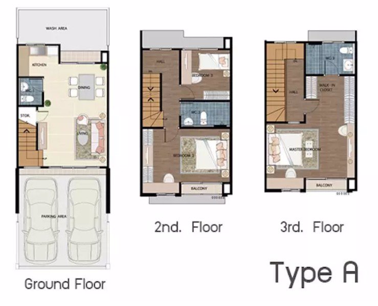 ทาว์นโฮมหลังริม-ติดสนามหญ้าด้านข้างและด้านหลัง-มีพื้นที่ด้านข้างบ้าน-หลังบ้านไม่ติดใคร-บ้านเลขที่สวย