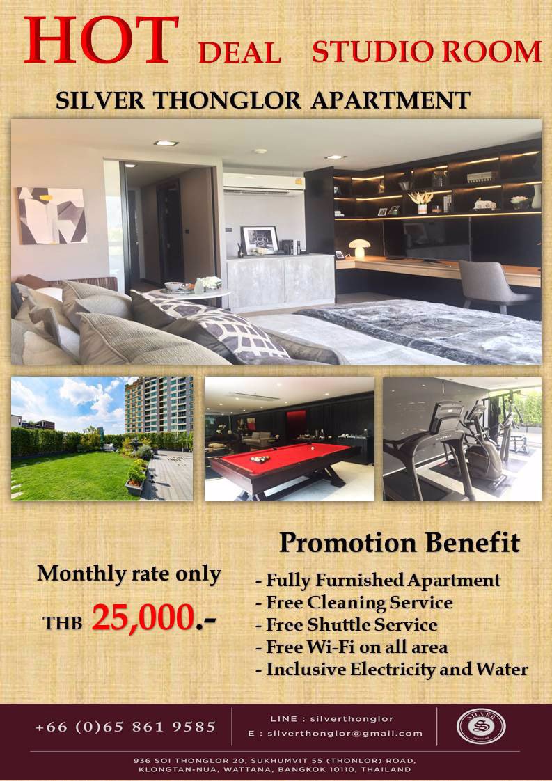 ราคาพิเศษ-ให้เช่า-อพาร์ทเม้นท์ใหม่สุดหรู-ย่านทองหล่อ-silver-thonglor