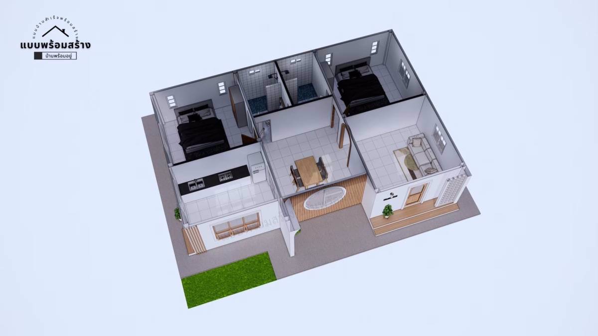 บ้านสไตล์มินิมอลชั้นเดียว-ขนาด-90-ตรม