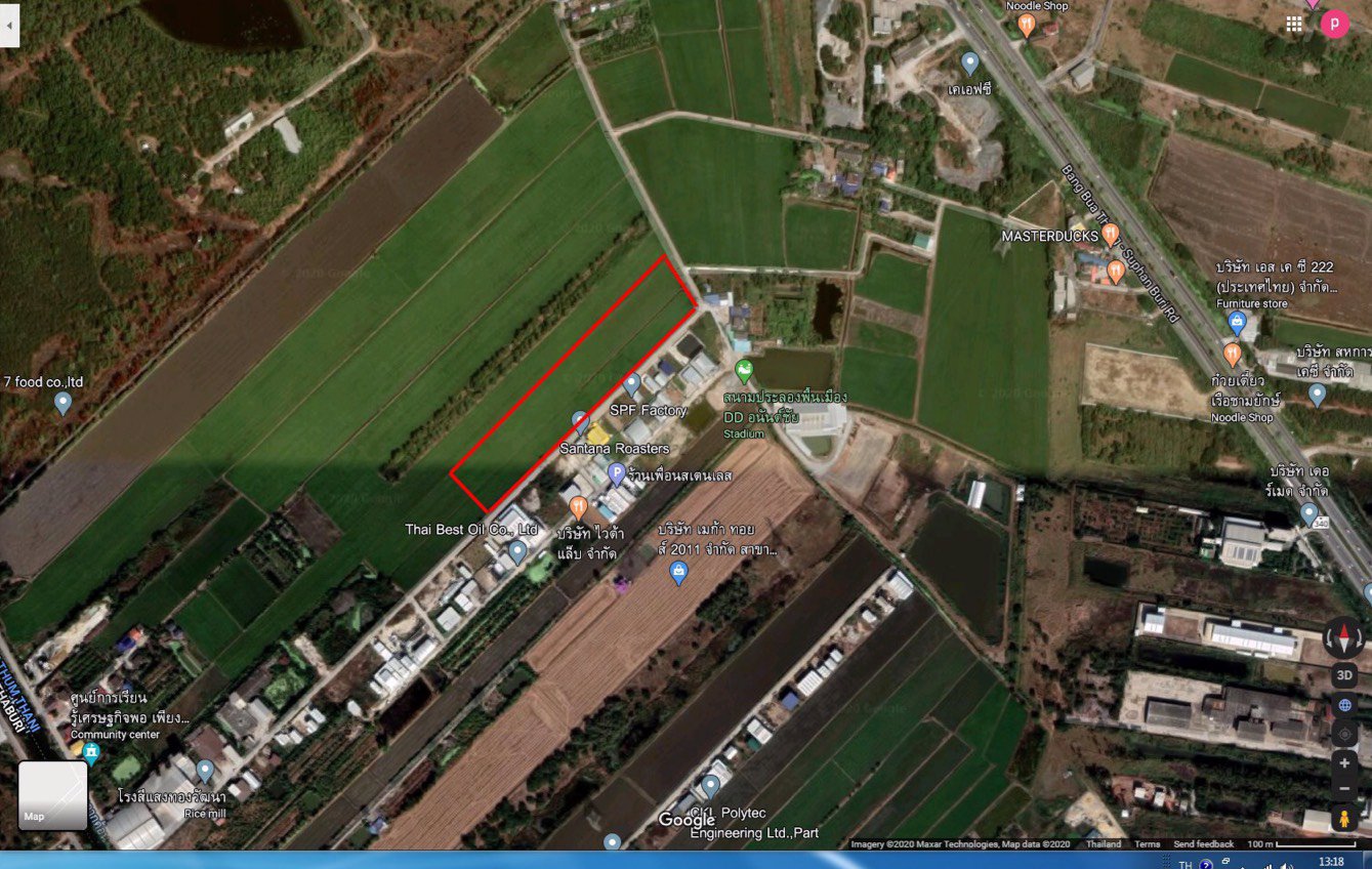 ขายที่ดิน-19ไร่-กว่าๆ-ใกล้ถนน-บางบัวทอง-สุพรรณบุรี