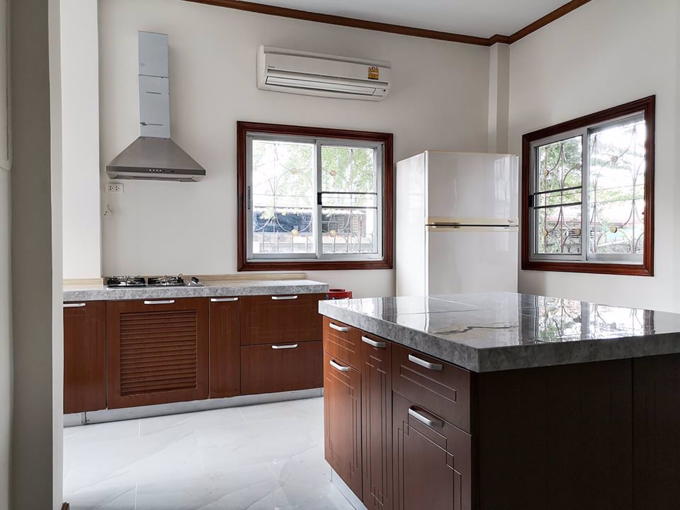 ให้เช่าบ้านเดี่ยว-2-ชั้น-หมู่บ้านสีวลี-ปากเกร็ด-บ้านและสวนเพิ่งรีโนเวท