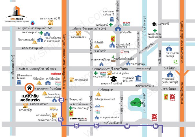 ขายบ้านเดี่ยว-2-ชั้น-มคุณาลัย-คอร์ทยาร์ด-508-ตรว-บ้านกล้วยไทรน้อย-3นอน-3น้ำ-หลังใหญ่
