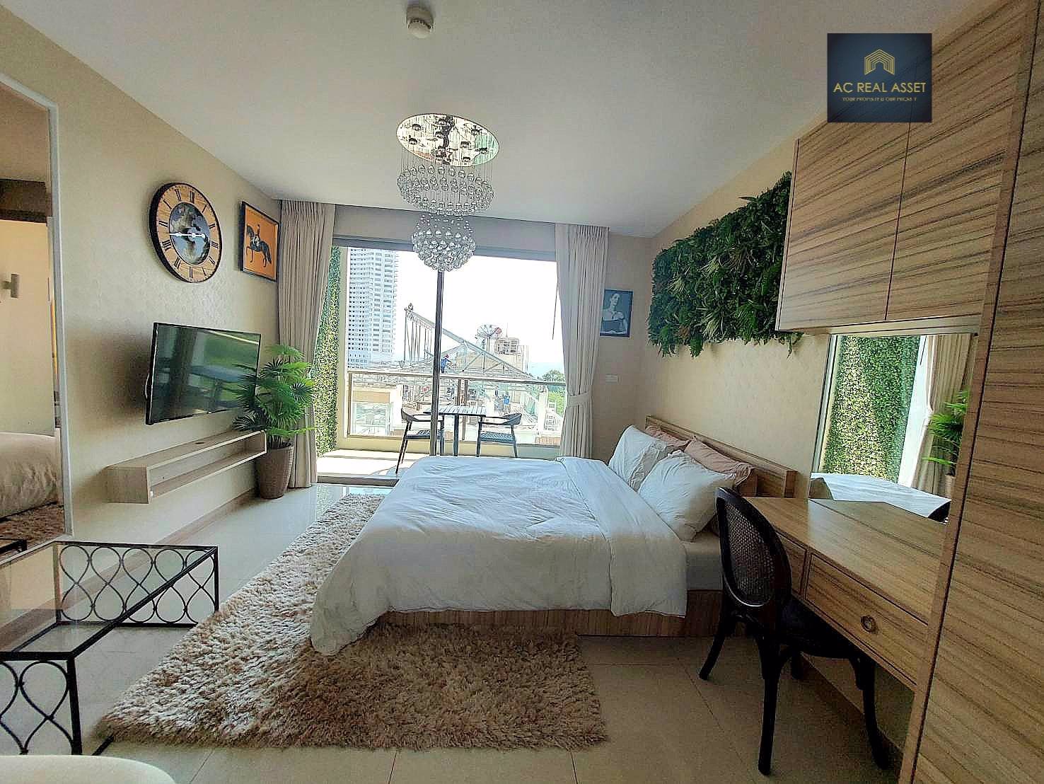 คอนโดหรู-ริเวียร่า-จอมเทียน-ห้องสตูดิโอ-วิวทะเล-ชั้นสูง-ตกแต่งเฟอร์ครบครัน-เดินลงทะเลจอมเทียนได้