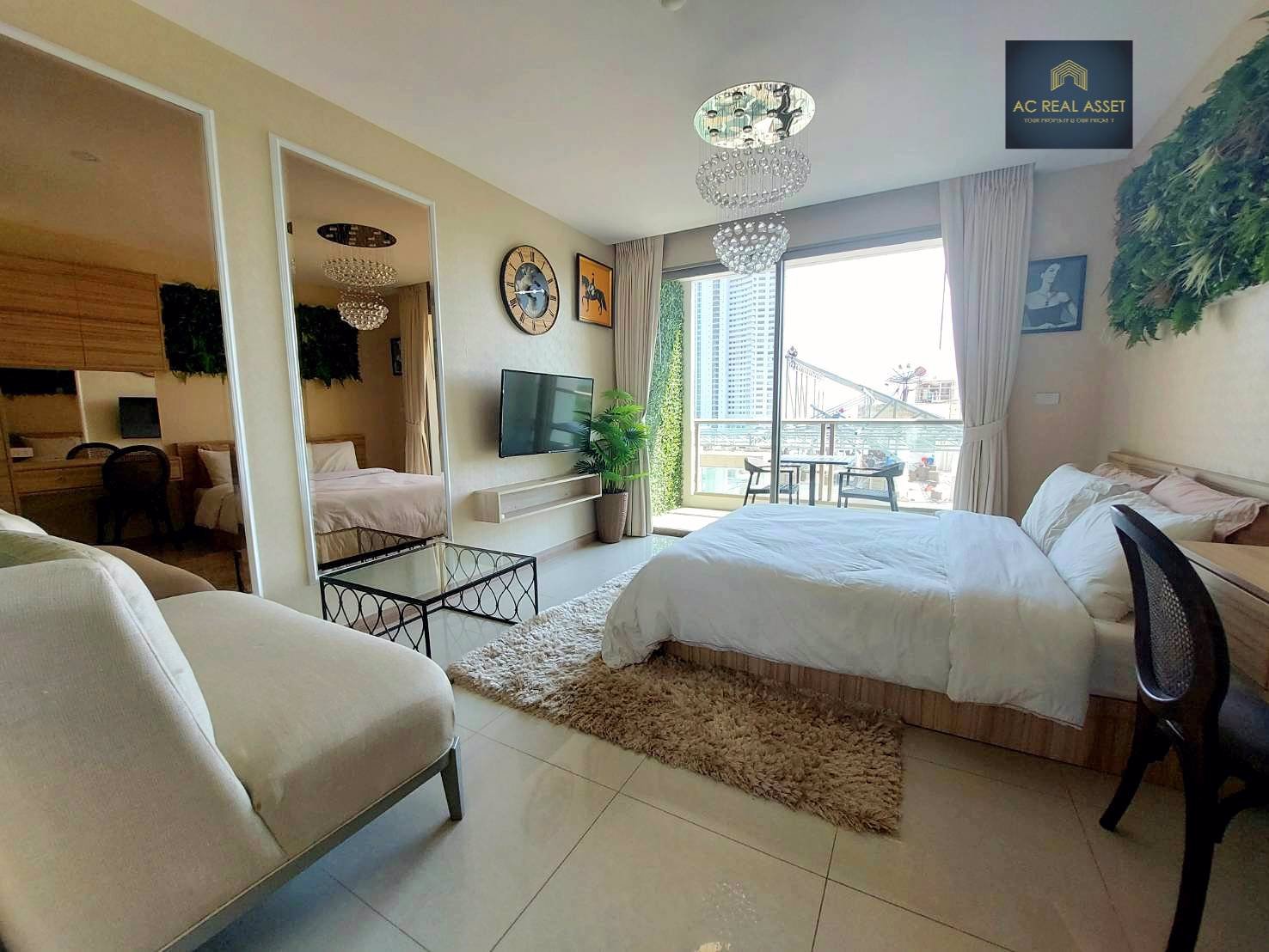 คอนโดหรู-ริเวียร่า-จอมเทียน-ห้องสตูดิโอ-วิวทะเล-ชั้นสูง-ตกแต่งเฟอร์ครบครัน-เดินลงทะเลจอมเทียนได้