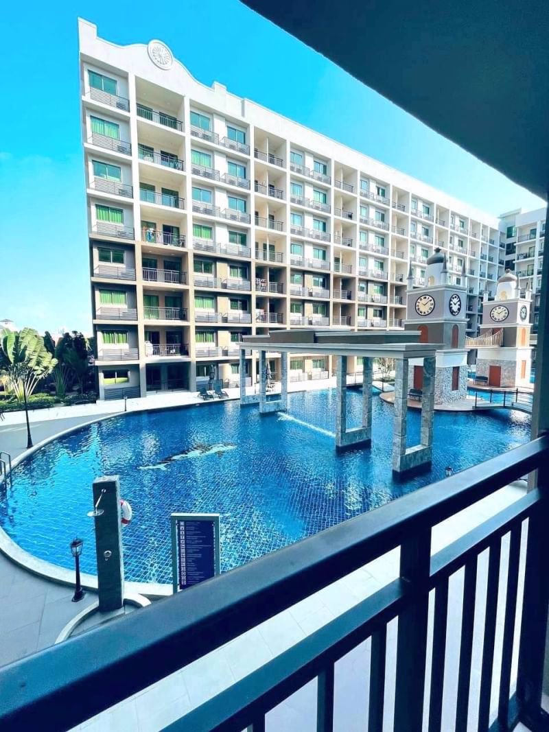 ⚜️-อาคาเดีย-บีช-คอนติเนนทอล-⚜️-ห้องวิวสระ-พร้อมเฟอร์นิเจอร์ครบ-พัทยา-จอมเทียน