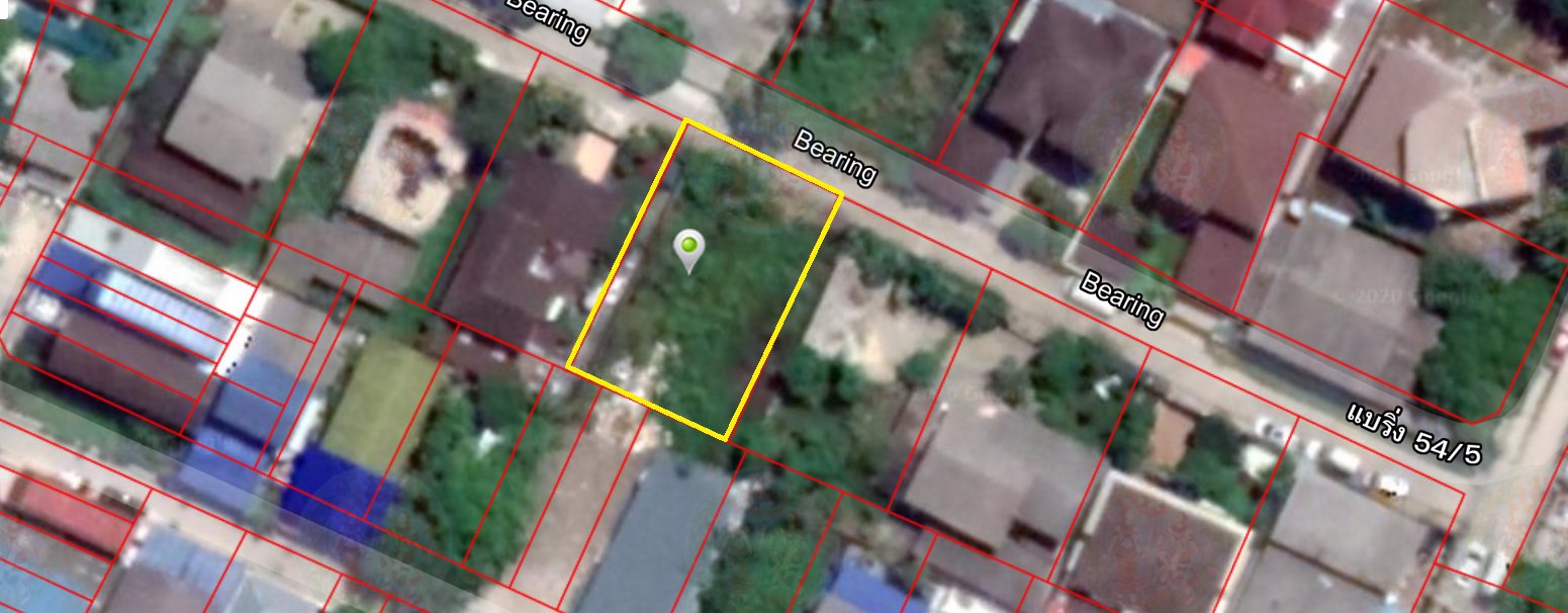 ls152ขายที่ดิน-108-ตรวซอยแบริ่ง-50-แปลงรูปสี่เหลี่ยม-เดินทางสะดวกใกล้รถไฟฟ้าสถานีศรีแบริ่ง-เหมาะสร้