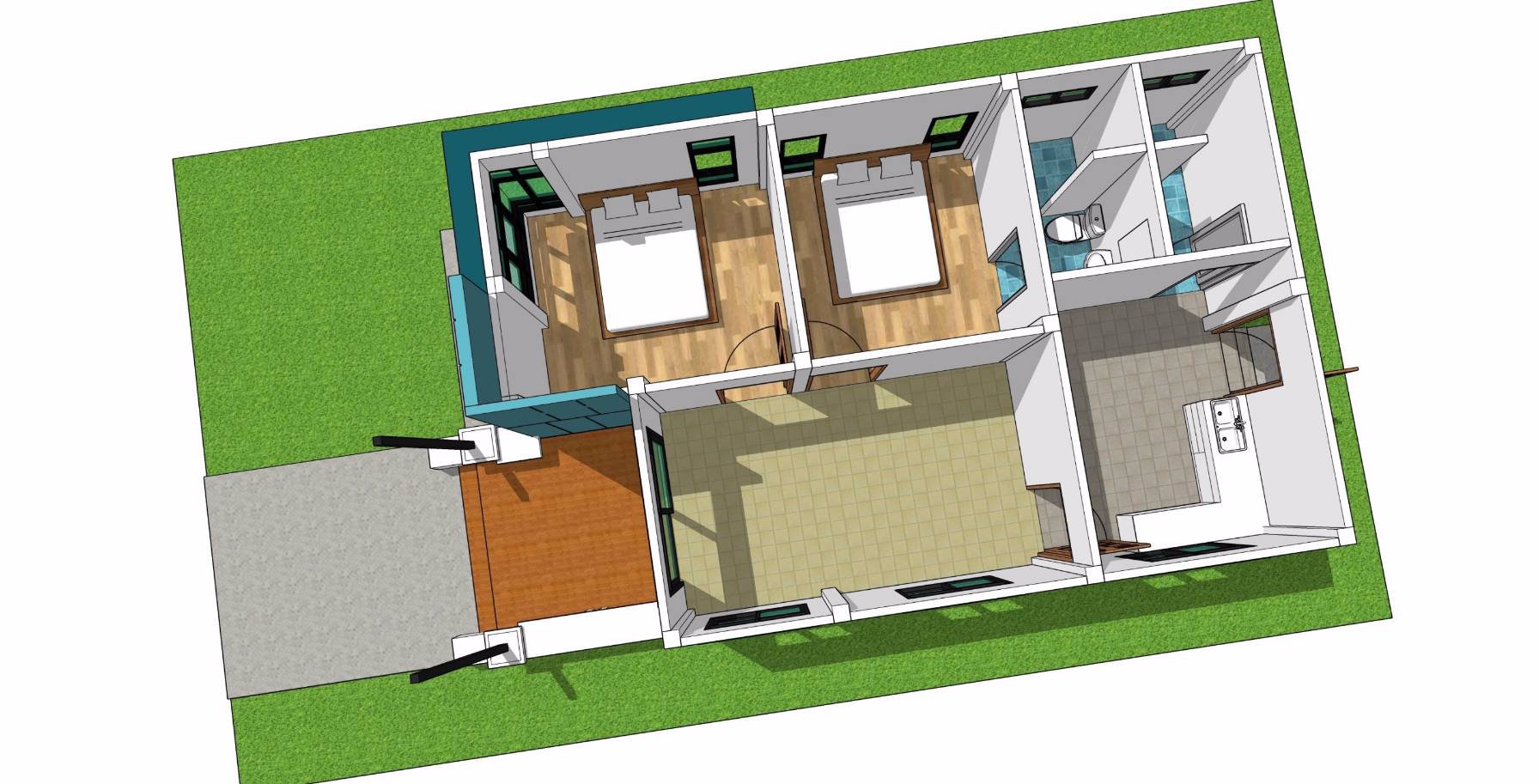 ขายบ้านเดี่ยวชั้นเดียว-สไตล์โมเดิร์น