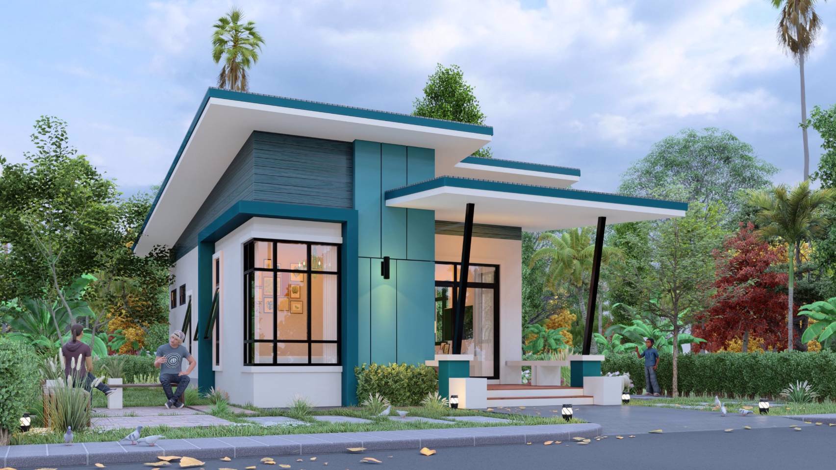 ขายบ้านเดี่ยวชั้นเดียว-สไตล์โมเดิร์น